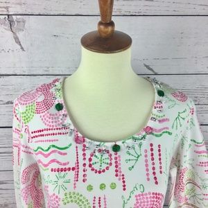 Lara Lane White 3/4 Sleeve Embellished Top
